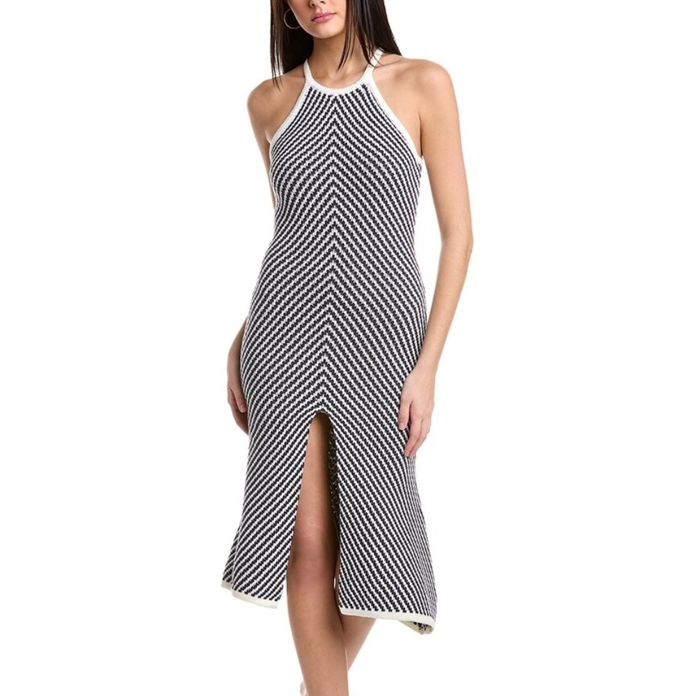 SAGE THE LABEL La Lisa Slit Front Sleeveless Knit Sweater Tank Dress Size Small